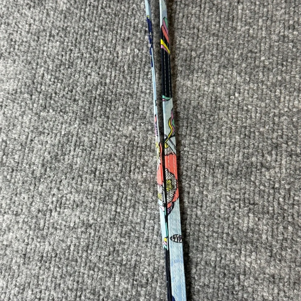 Vera Bradley Lanyard Butterfly By Blue Floral Cotton ID Key Holder 28145-X49 NEW